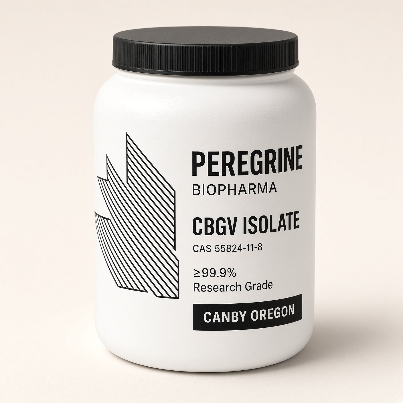 CBGV isolate in food-grade bulk container